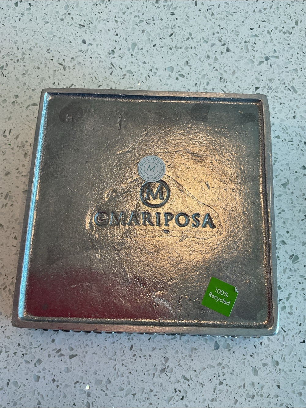 Mariposa Recycled Aluminum Beaded Cocktail Napkin Holder - Picture 4 of 4